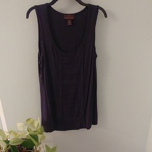 Gray Tank with pleated detail